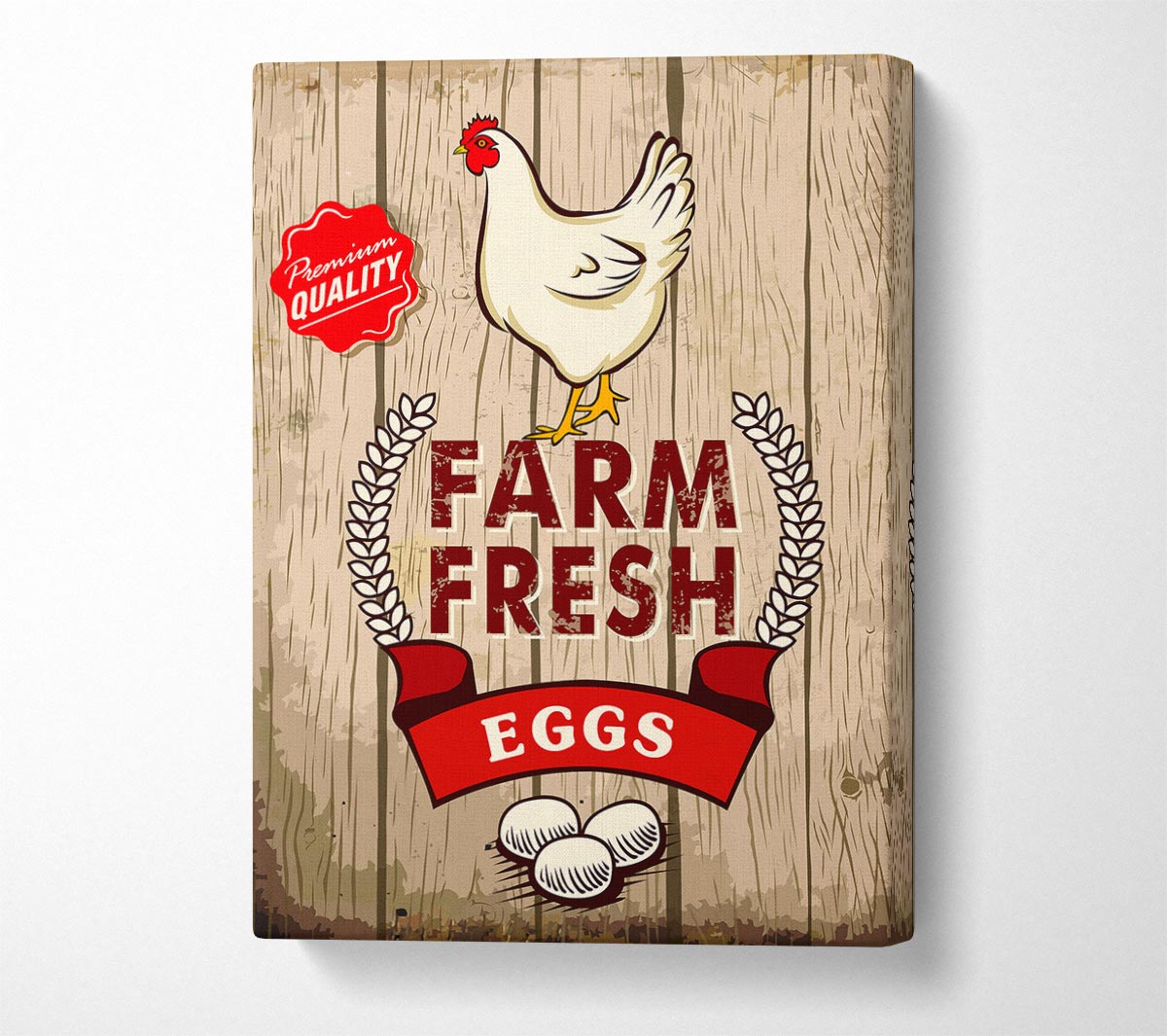 Farm Fresh Eggs Canvas Wall Art