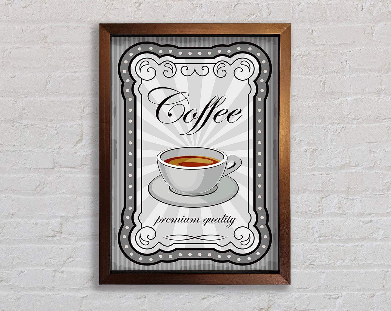 Coffee Premium Quality Framed Wall Art