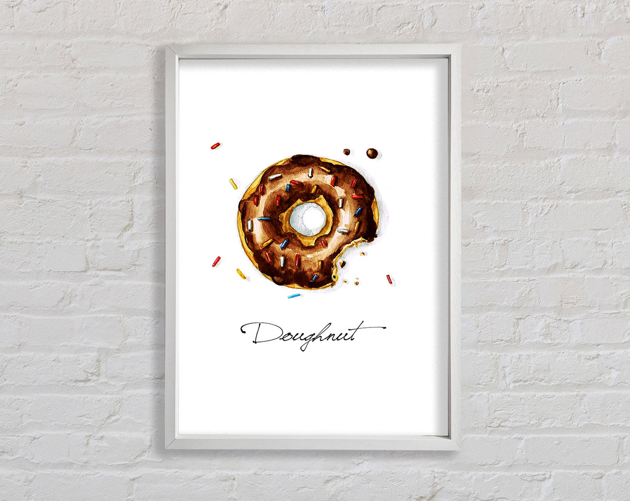 Chocolate Doughnut Framed Wall Art
