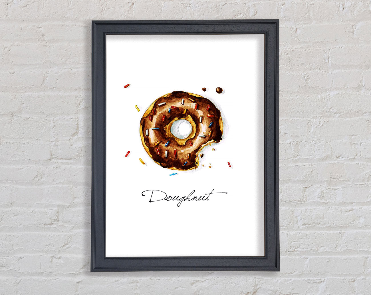 Chocolate Doughnut Framed Wall Art
