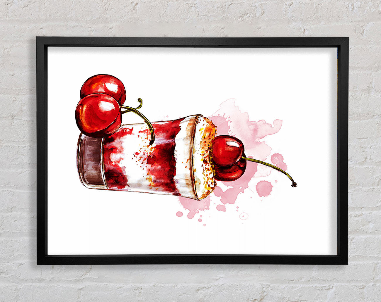 Cherry Sundae Framed Wall Art