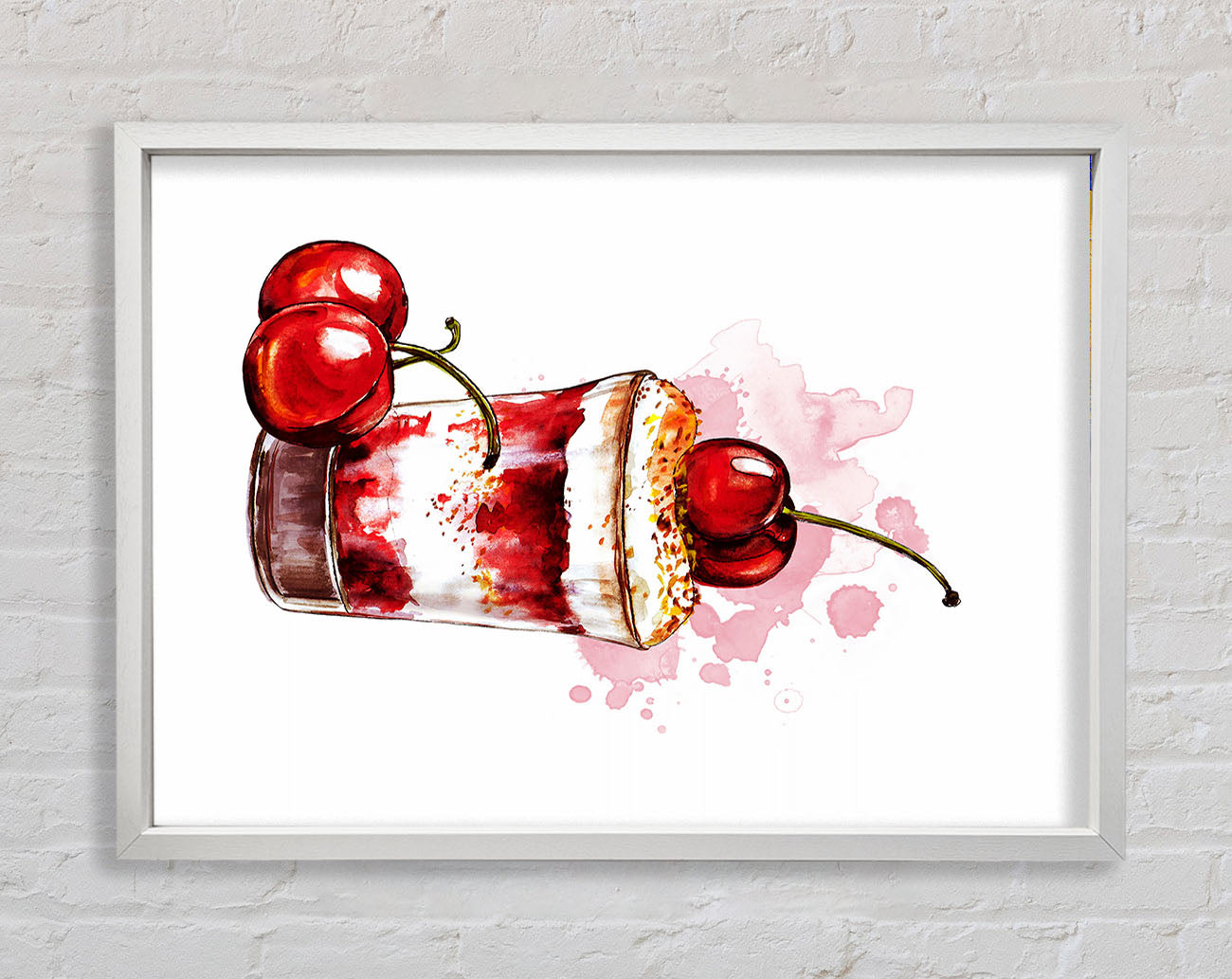 Cherry Sundae Framed Wall Art