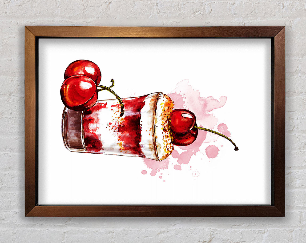 Cherry Sundae Framed Wall Art
