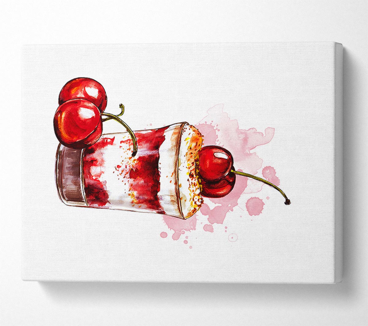 Cherry Sundae Canvas Wall Art
