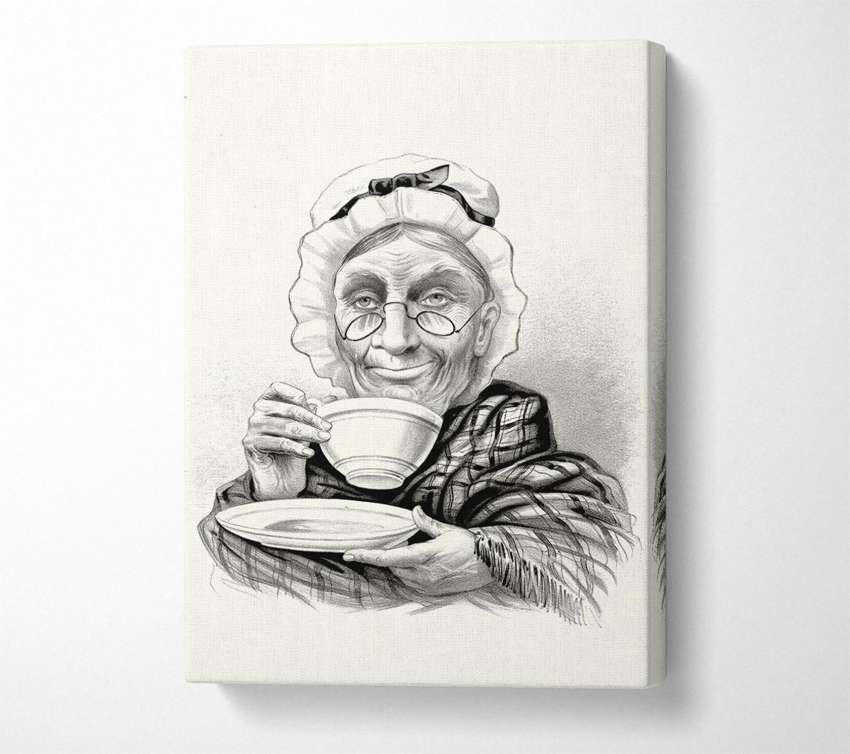 Granma Tea Time Canvas Wall Art