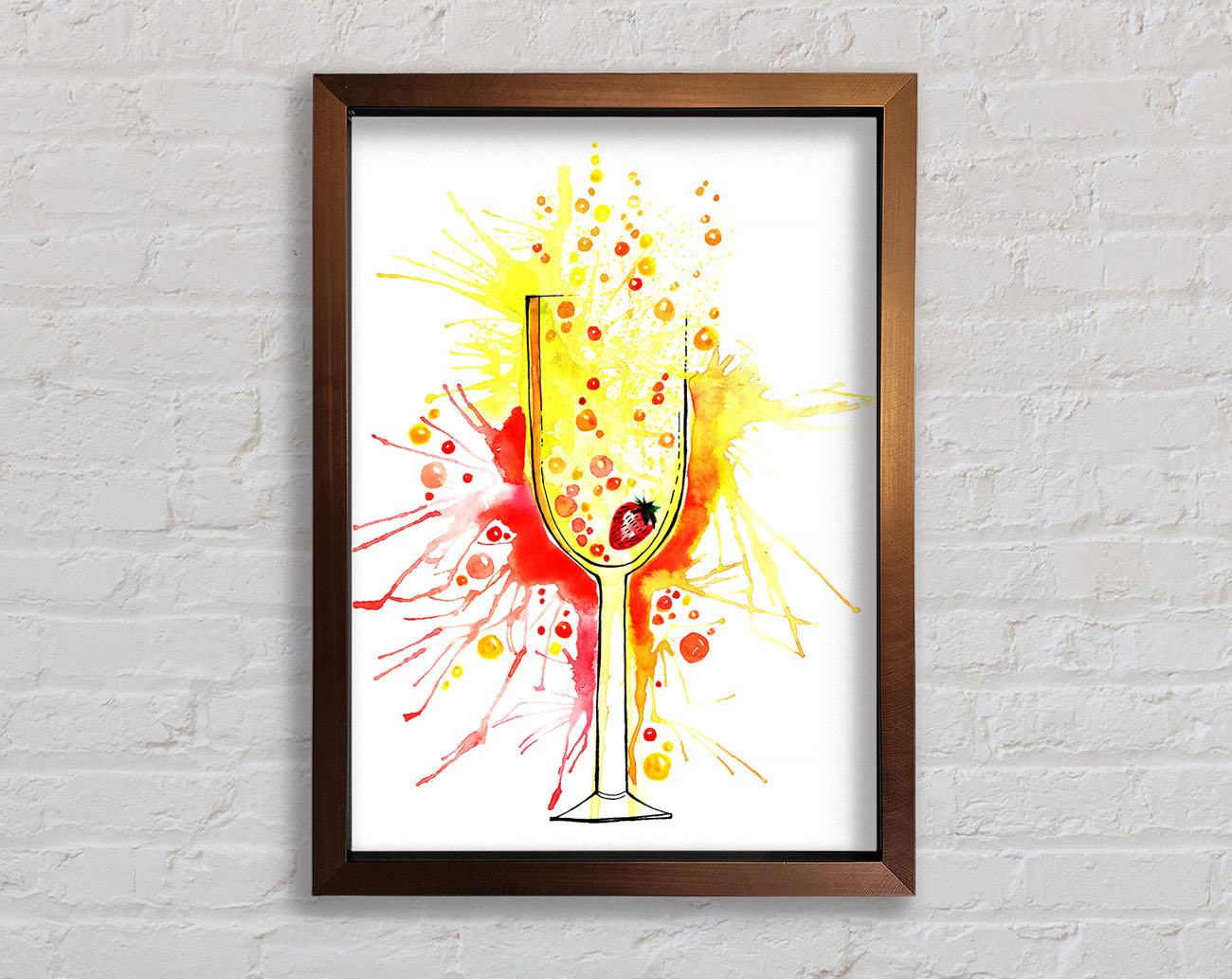 Champagne Cocktail Framed Wall Art