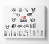 I Love Cooking 8 Canvas Wall Art