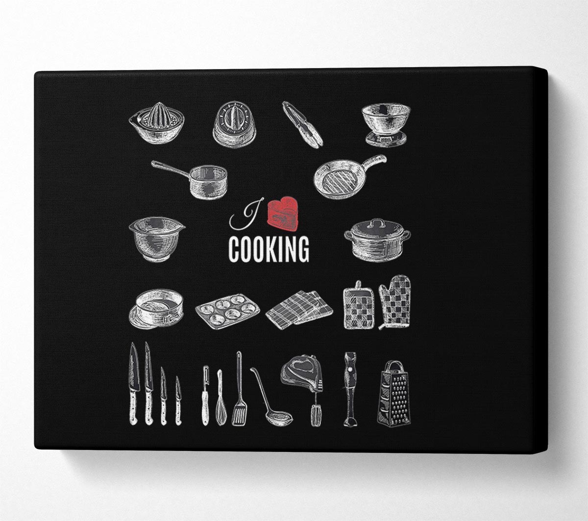 I Love Cooking 2 Canvas Wall Art