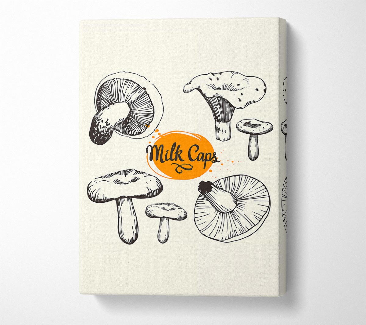 Milk Cap Mushrooms Canvas Wall Art