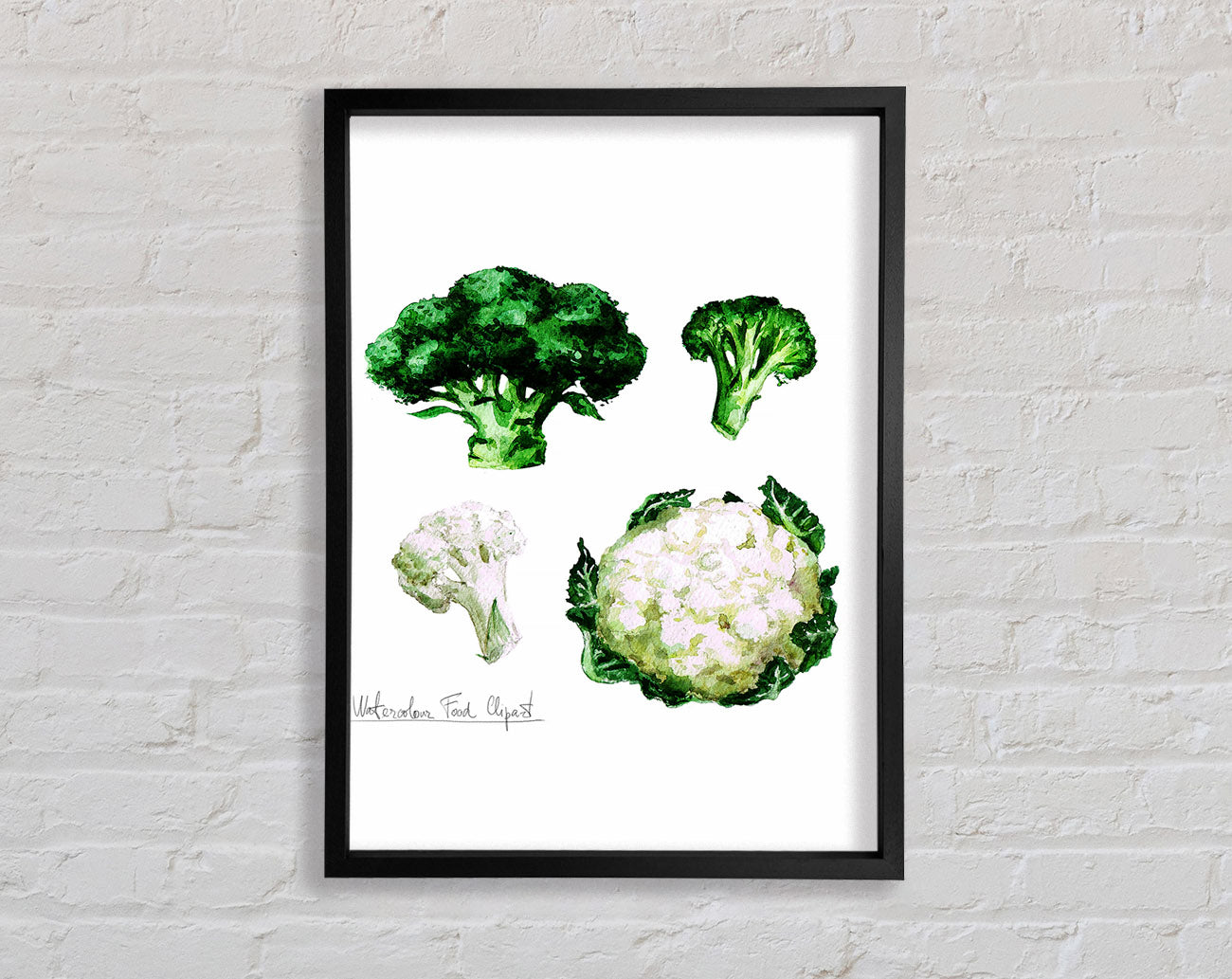 Cauliflower And Broccoli Framed Wall Art