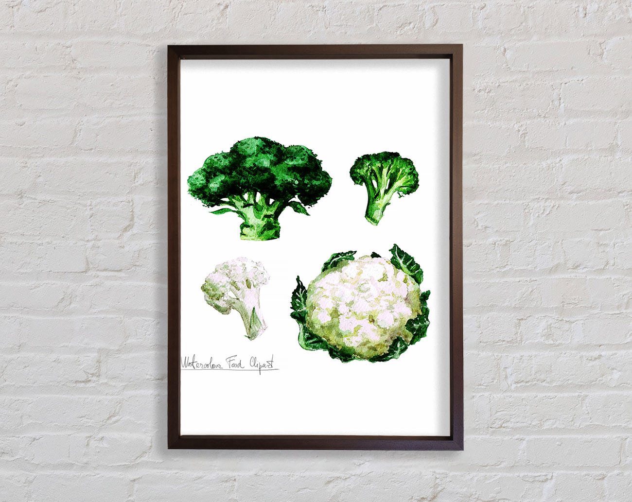 Cauliflower And Broccoli Framed Wall Art