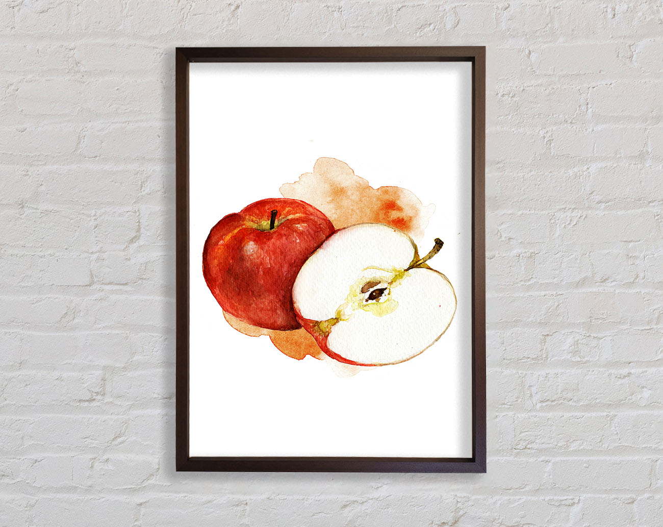 Apple Half Framed Wall Art