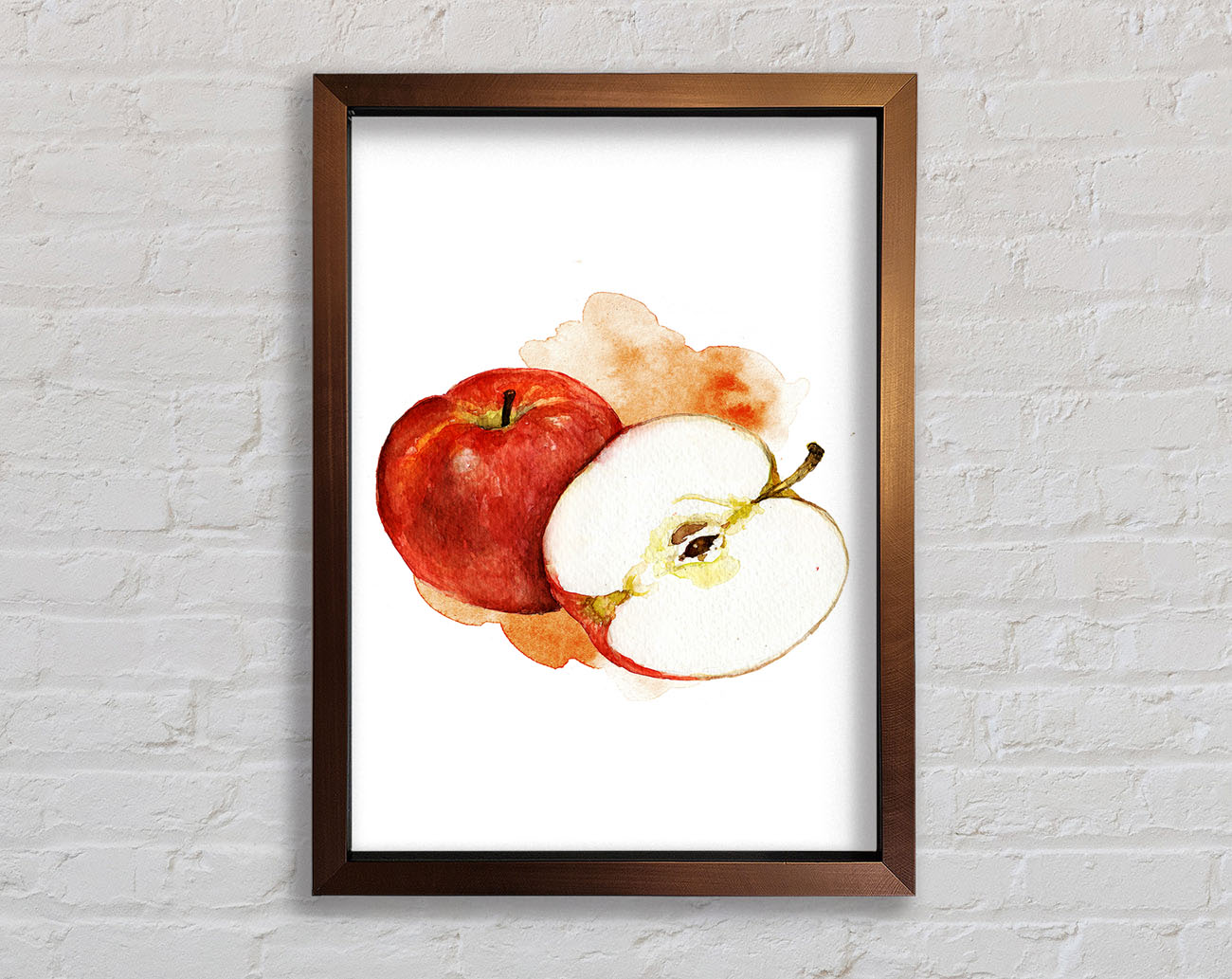 Apple Half Framed Wall Art