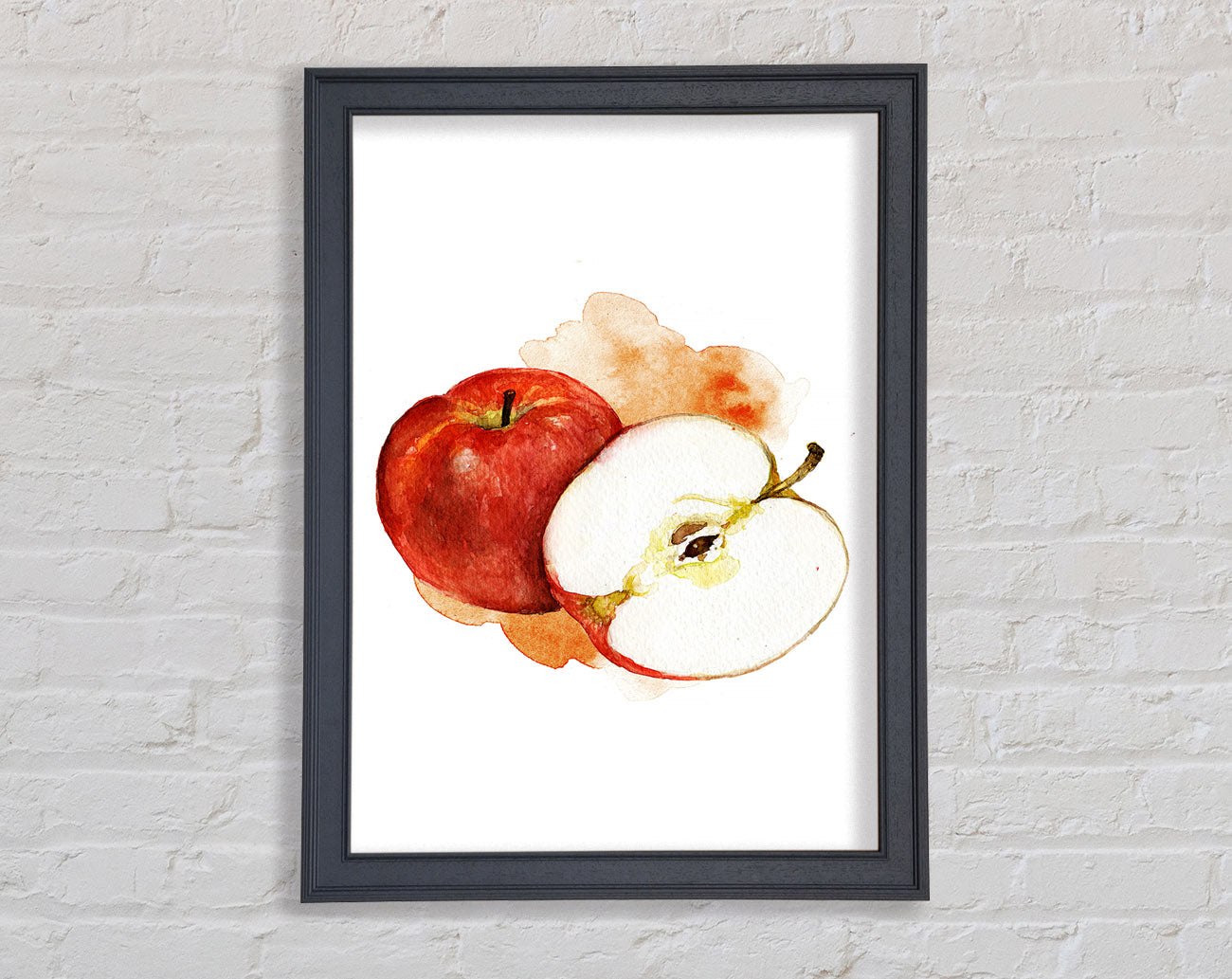 Apple Half Framed Wall Art