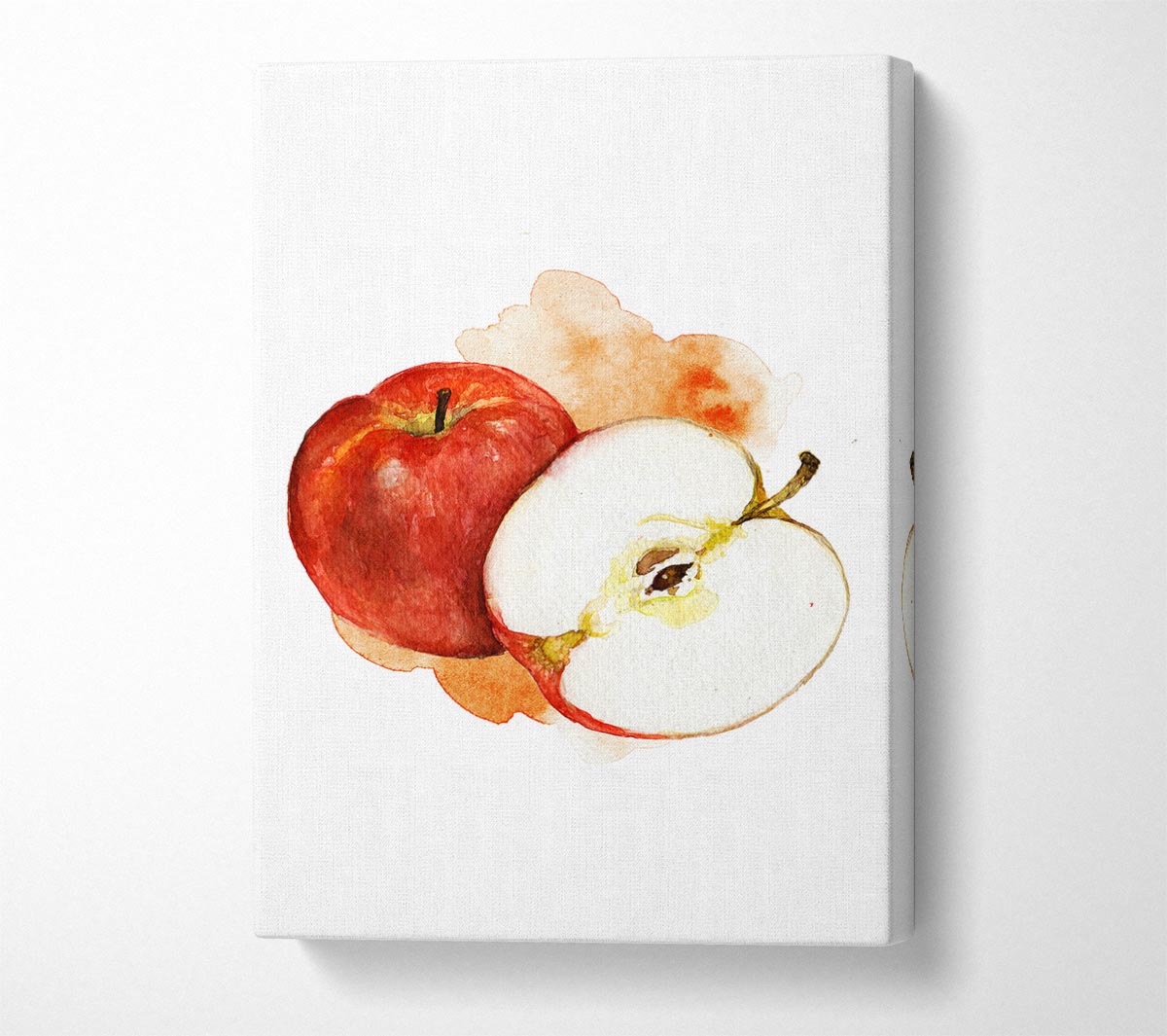 Apple Half Canvas Wall Art
