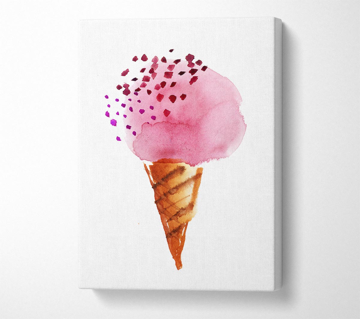 Strawberry Icecream Canvas Wall Art