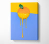 Orange Drip Canvas Wall Art