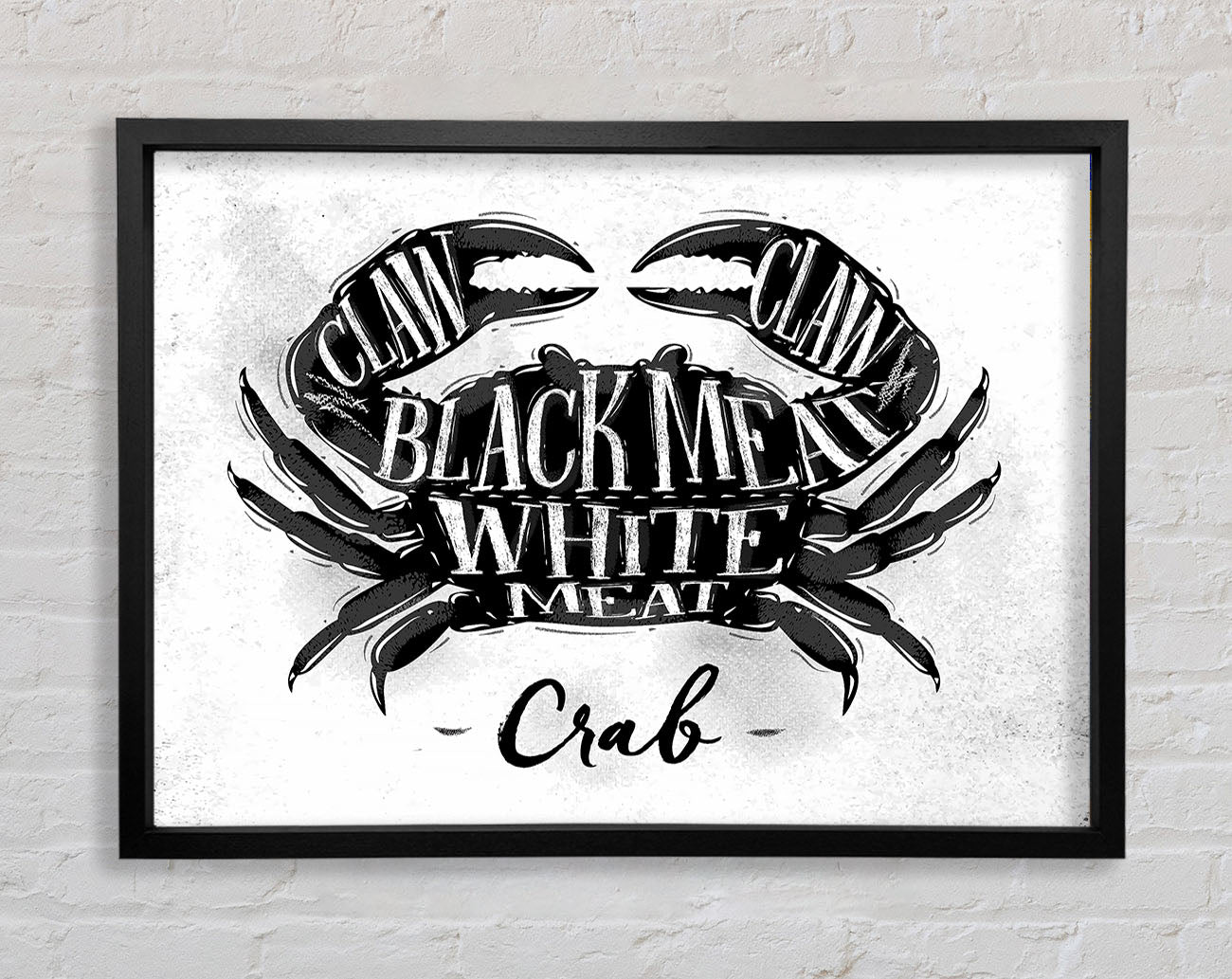 Crab meat Selection Framed Wall Art