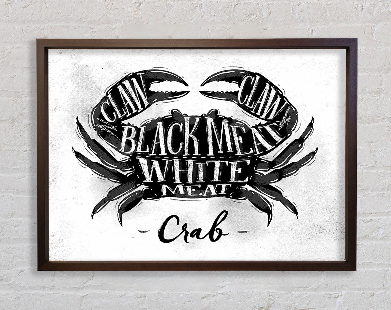 Crab meat Selection Framed Wall Art
