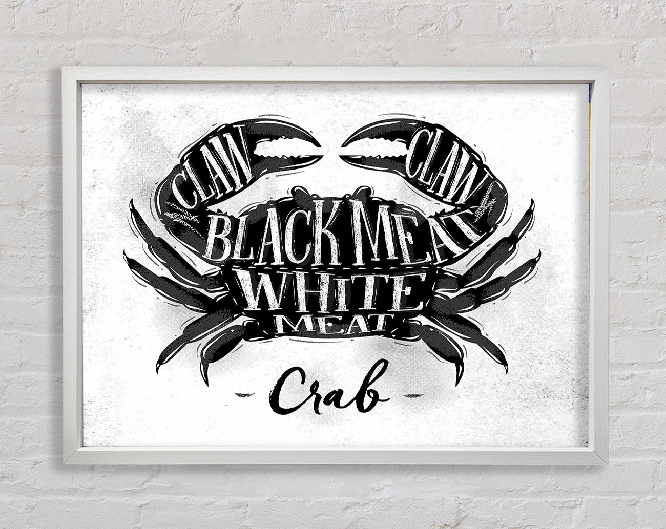 Crab meat Selection Framed Wall Art