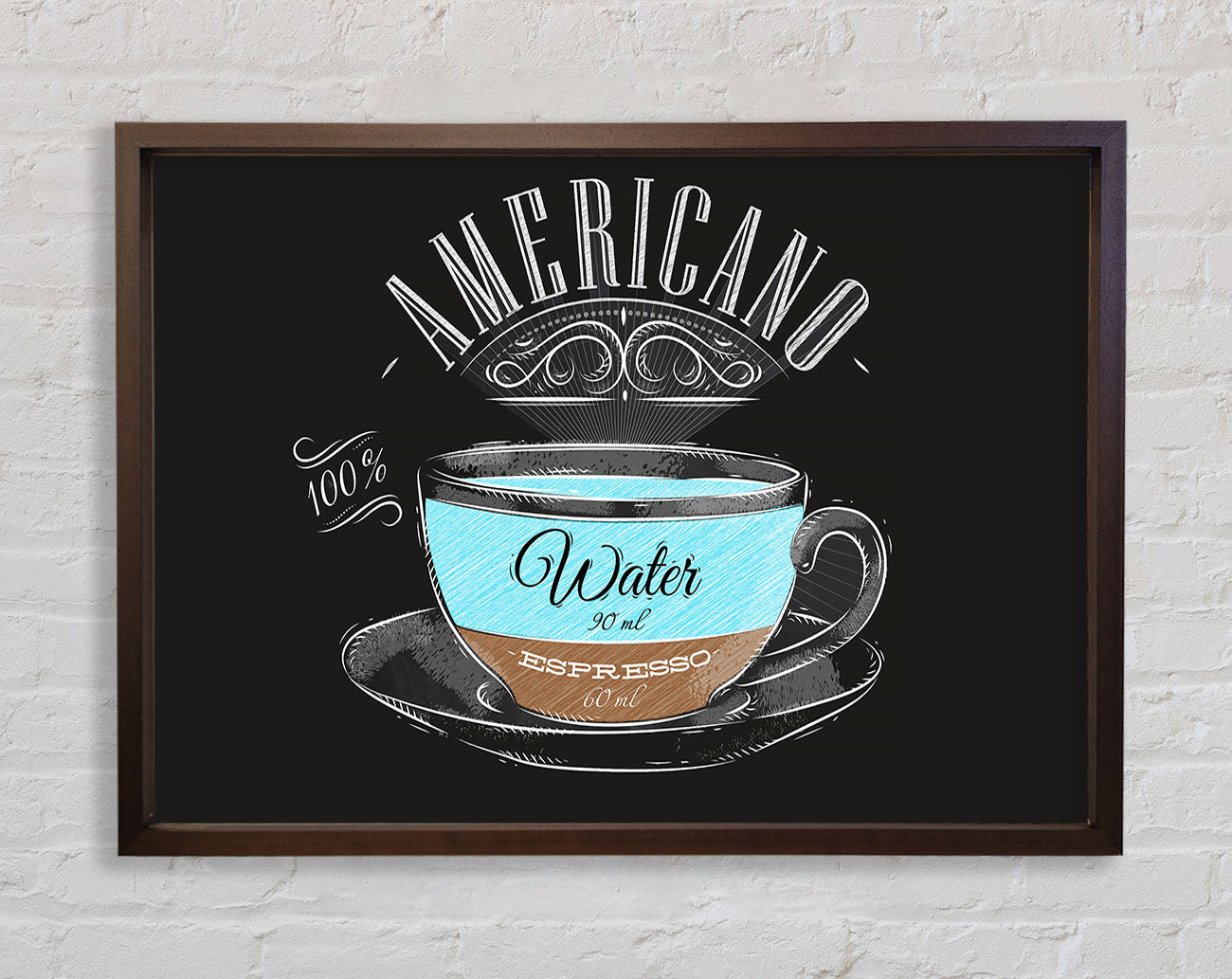 Americano Coffee Framed Wall Art