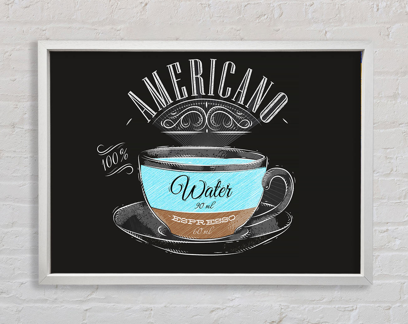 Americano Coffee Framed Wall Art