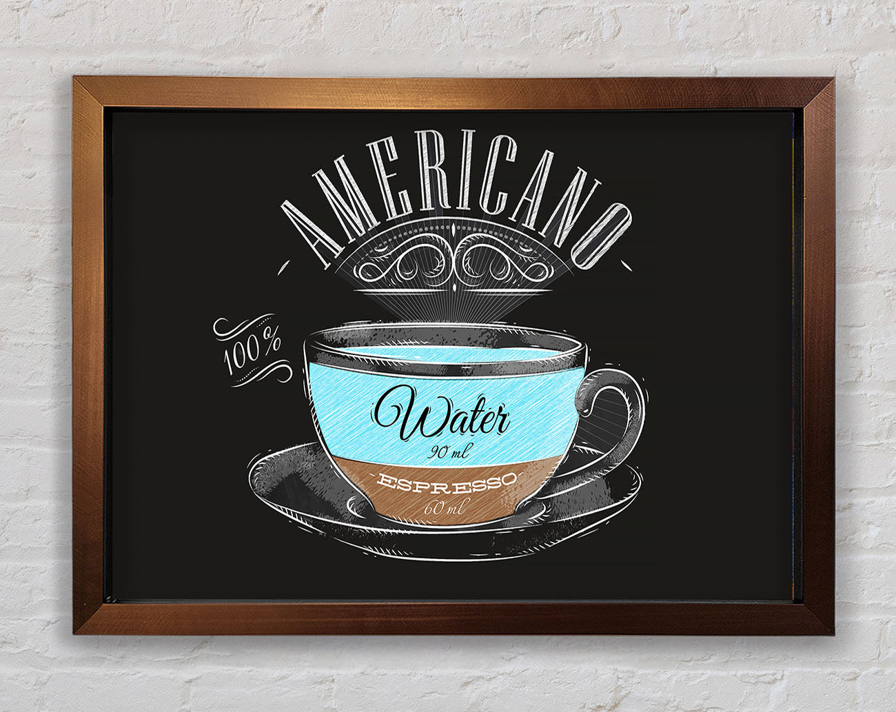 Americano Coffee Framed Wall Art