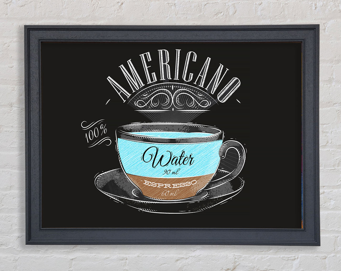 Americano Coffee Framed Wall Art