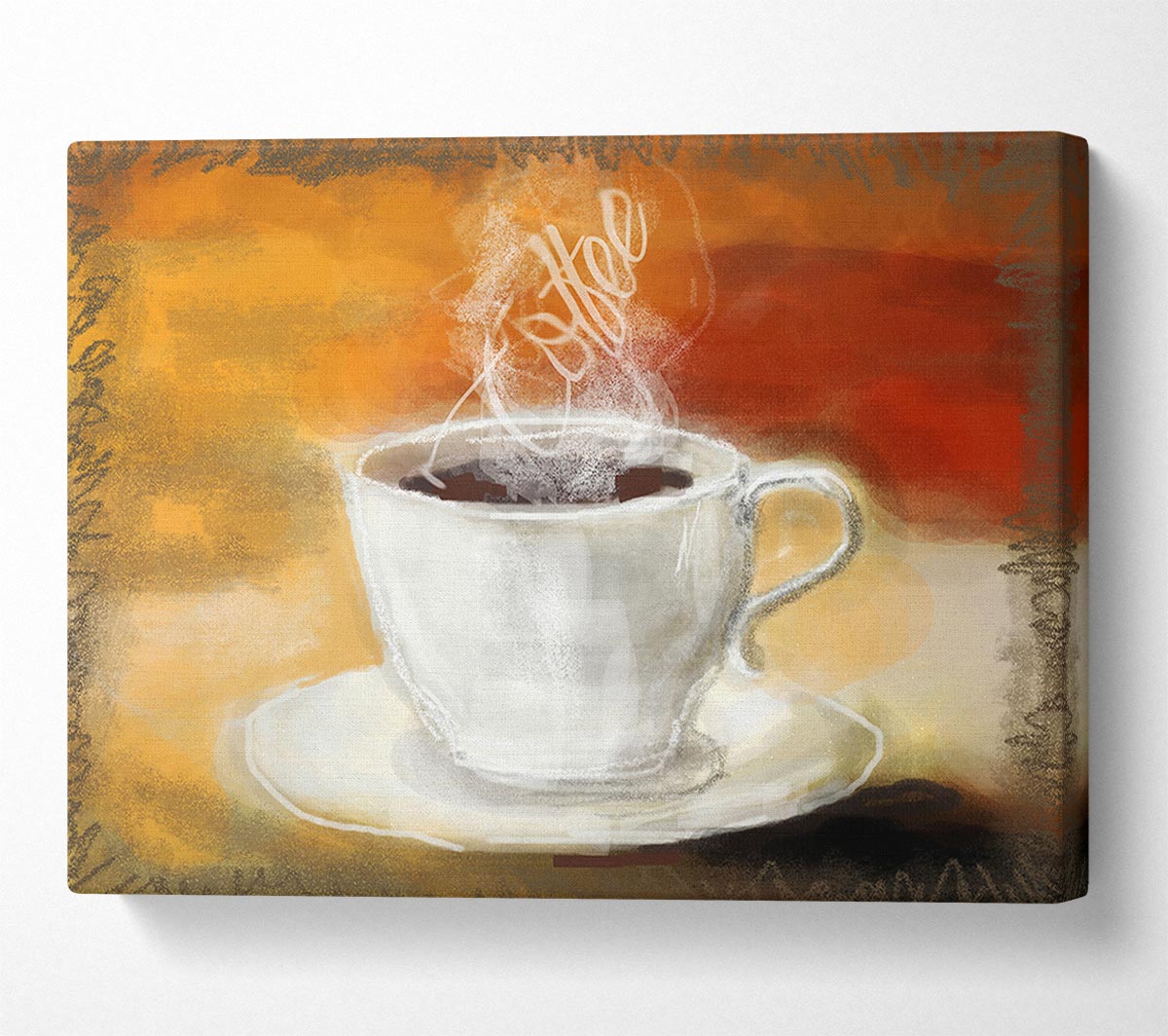 Coffee Steam Canvas Wall Art