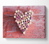 Wine Cork Love Heart Canvas Wall Art