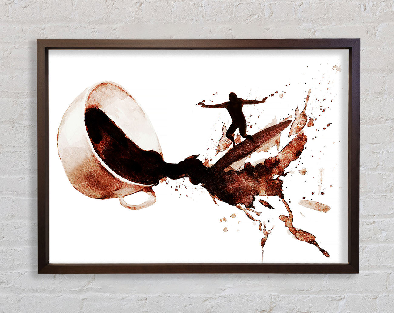 Coffee Surf Framed Wall Art