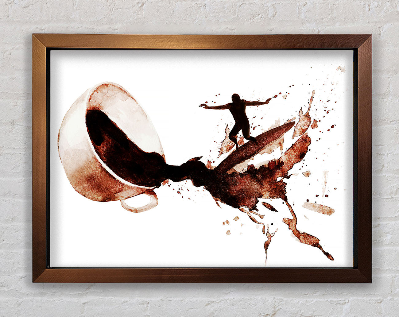 Coffee Surf Framed Wall Art