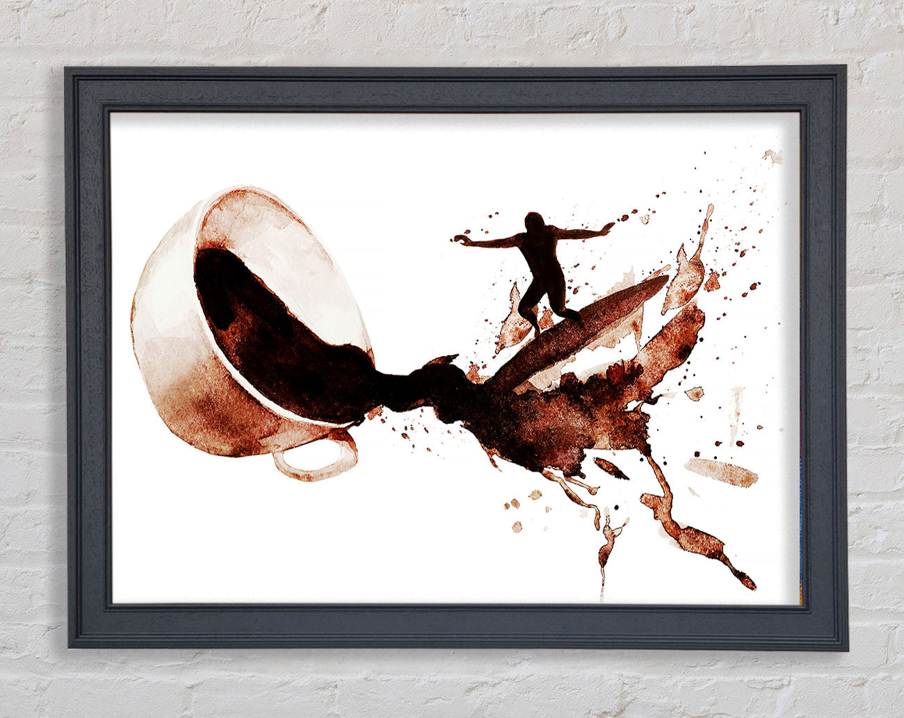 Coffee Surf Framed Wall Art