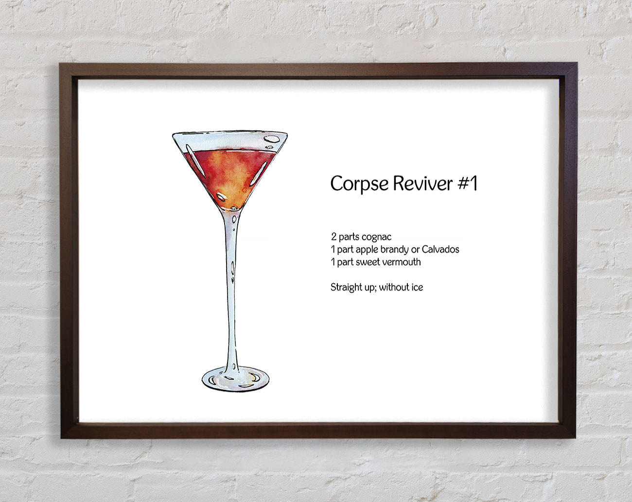 Corpse Reviver Cocktail Framed Wall Art