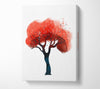 Red Tree Top Canvas Wall Art
