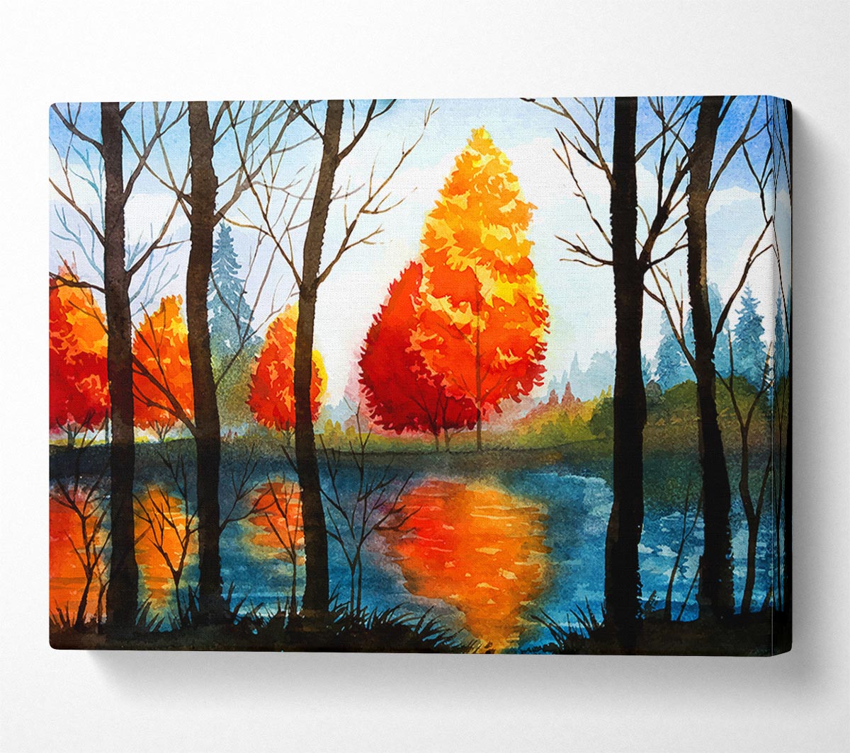 Stunning Orange Reflections Canvas Wall Art