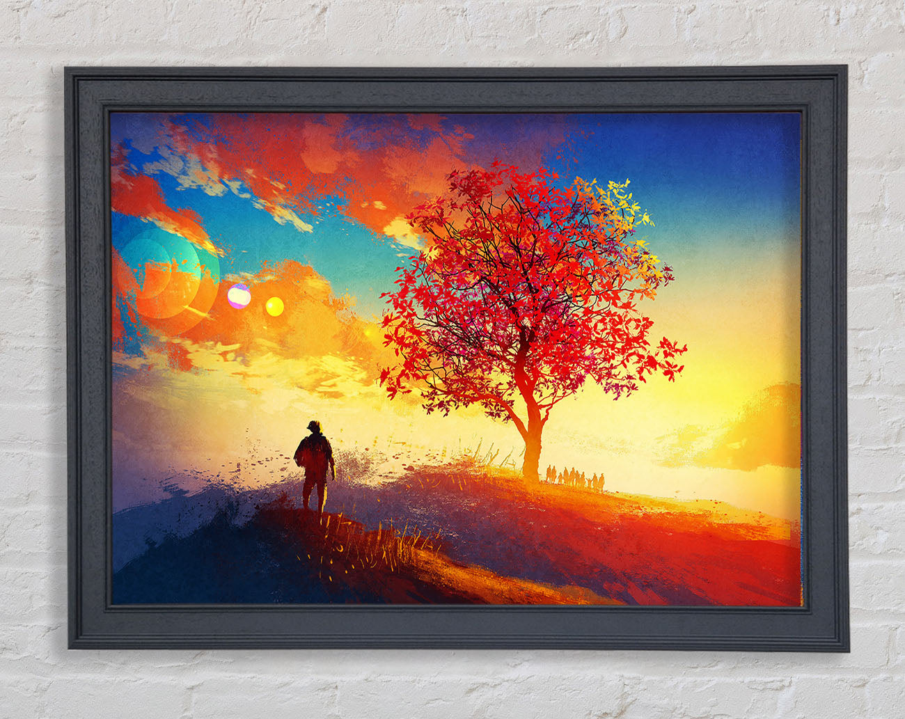 Autumn Tree Worship Framed Wall Art