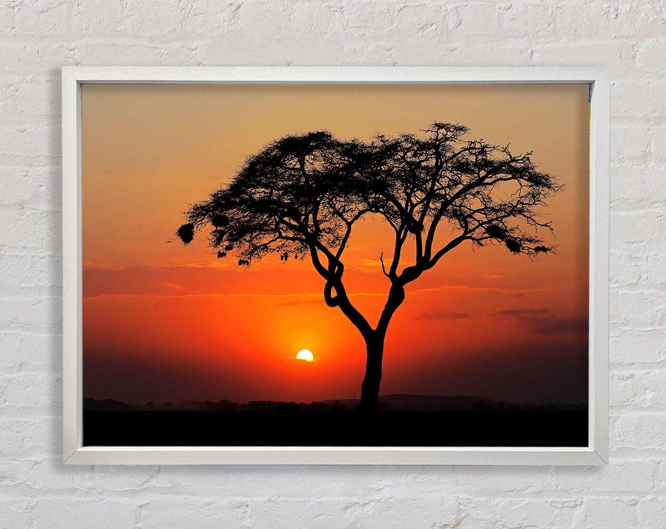 African Sunset Framed Wall Art