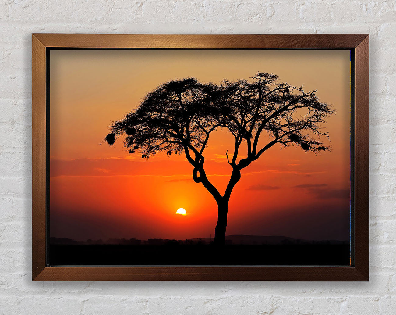 African Sunset Framed Wall Art