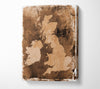 UK Retro Map Canvas Wall Art