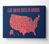 States Of America 1 Canvas Wall Art
