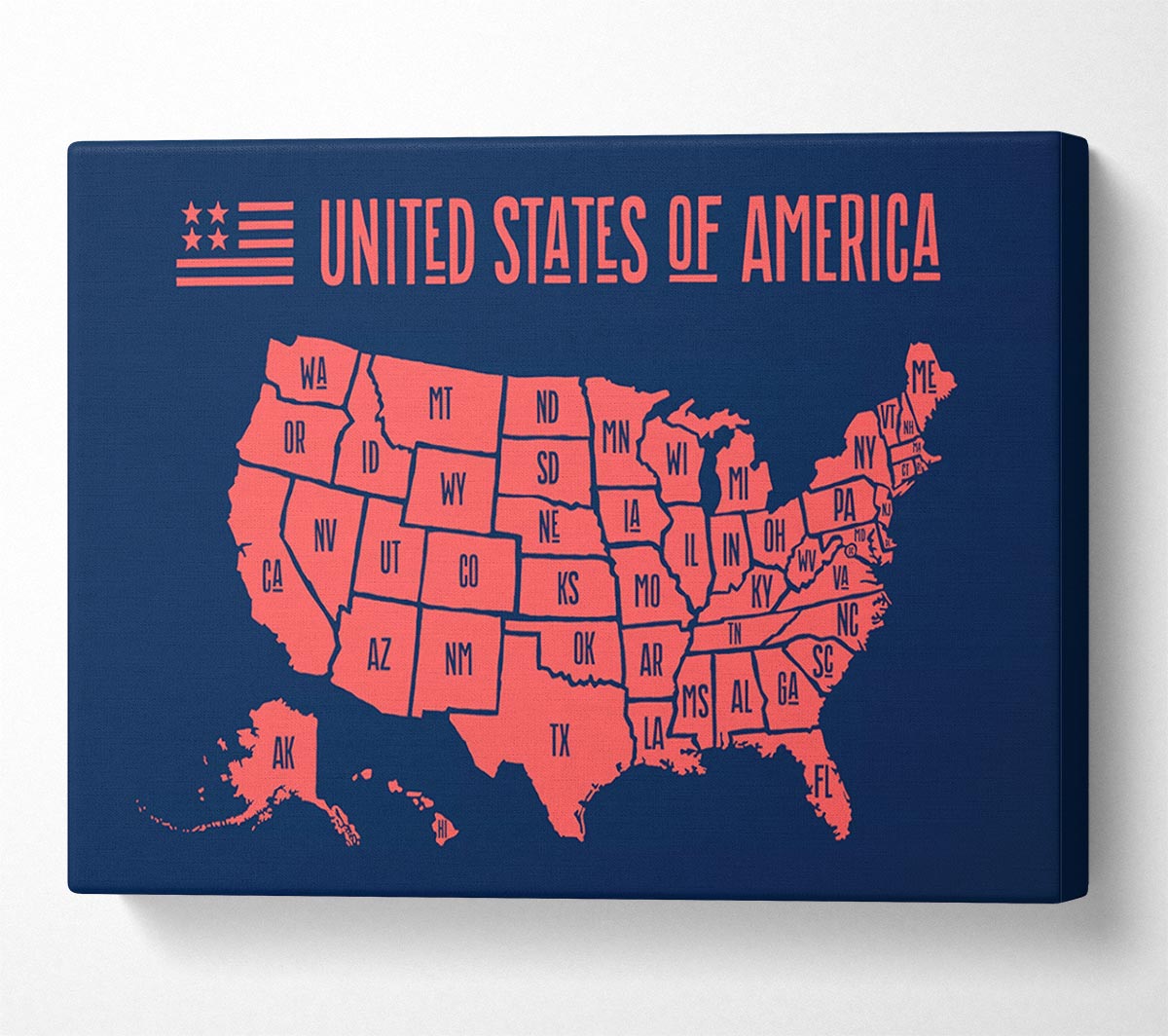 States Of America 1 Canvas Wall Art