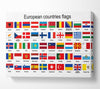 European Country Flags Canvas Wall Art