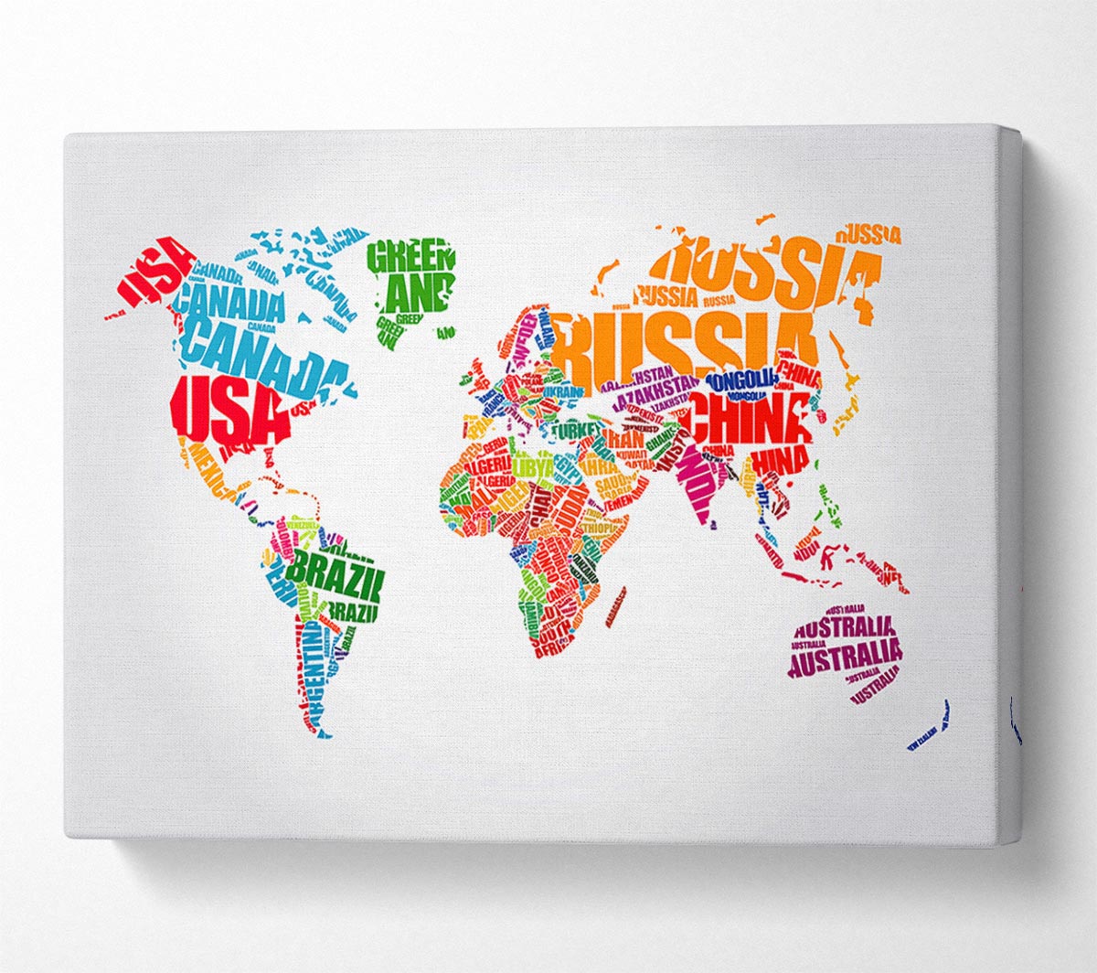Map Of The World 5 Canvas Wall Art