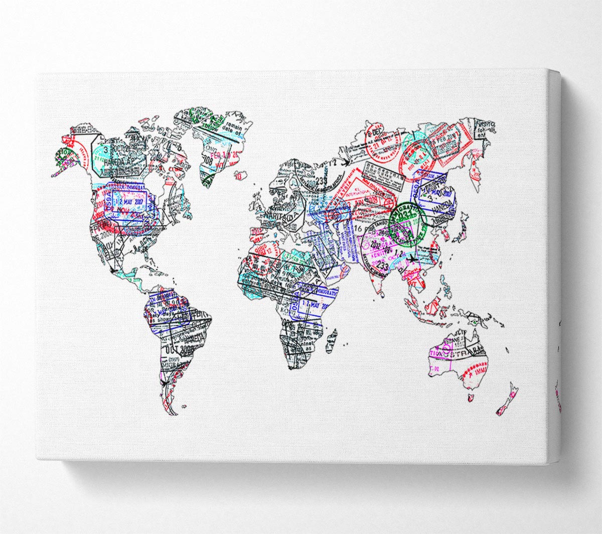 Map Of The World 8 Canvas Wall Art