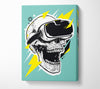 Video Game Shocked Skull Canvas Wall Art