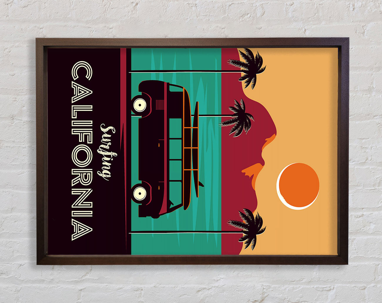 California Surfing Framed Wall Art
