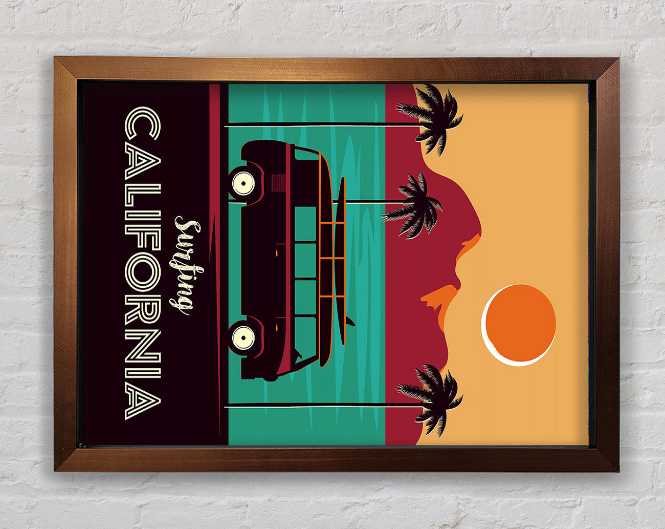 California Surfing Framed Wall Art