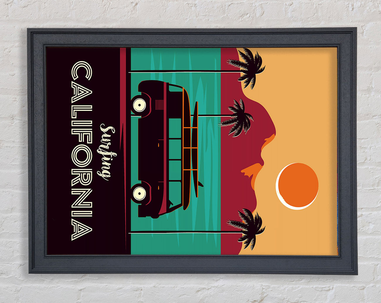California Surfing Framed Wall Art