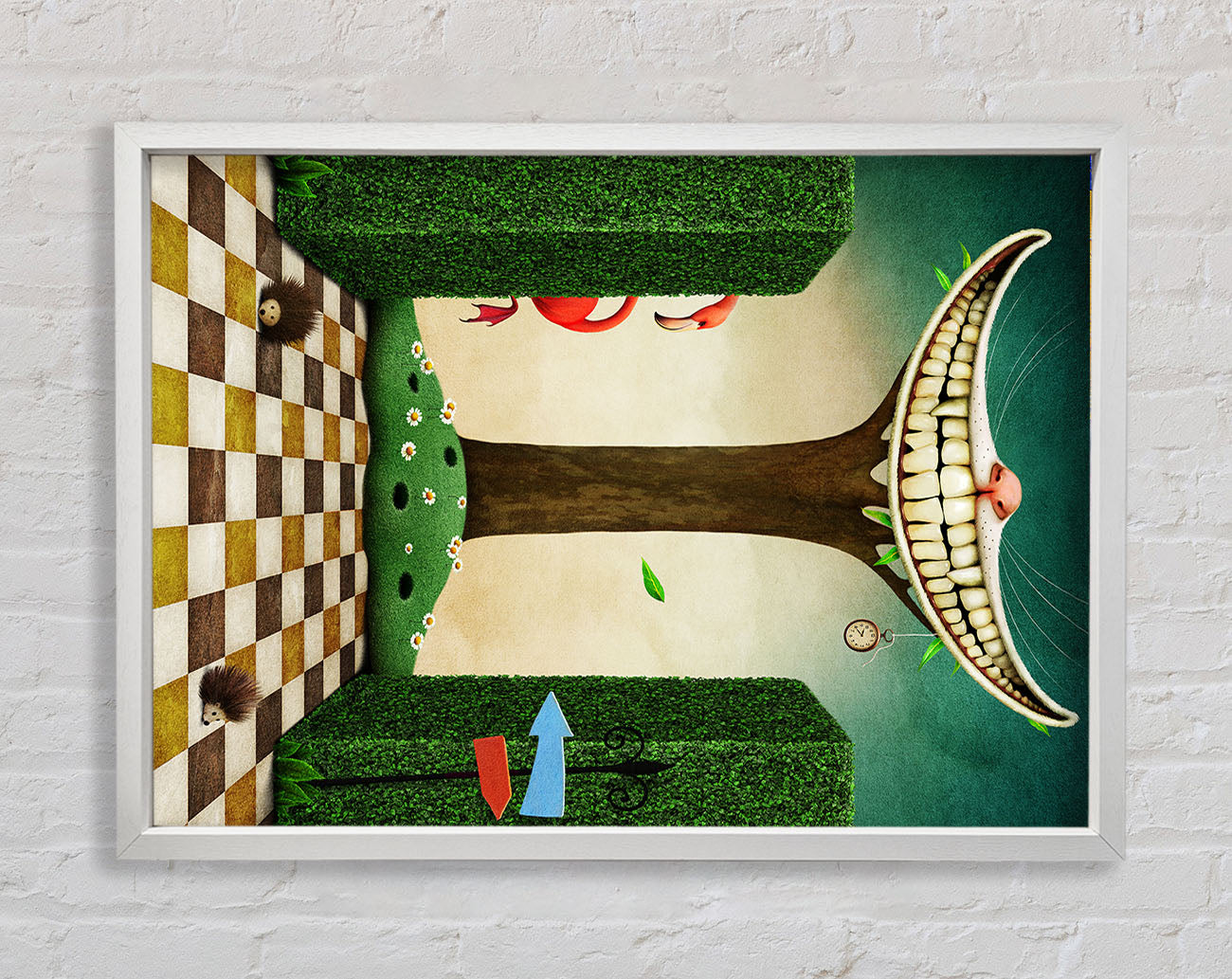 Alice In Wonderland Cheshire Cat Framed Wall Art